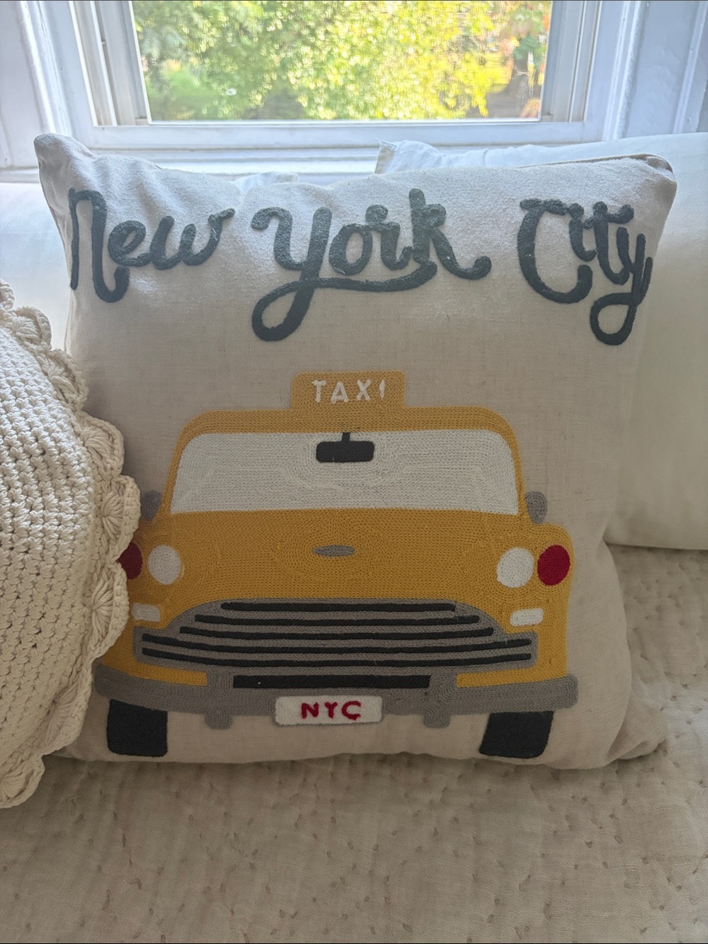 NYC yellow Taxi Pillow Cover